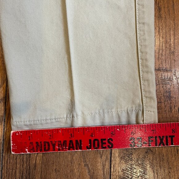 Vtg. Crossroads Flat Panel Pants Size 8 Short Length Beige 100% Cotton EUC - Picture 11 of 13